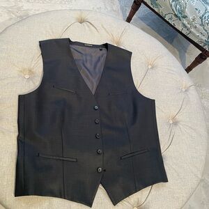 Express Men's Black Five-Button Dress Vest